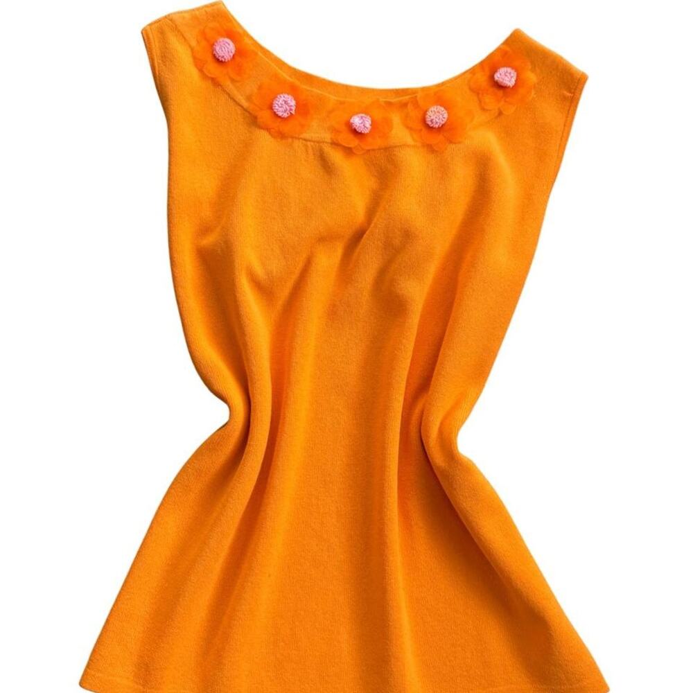 Deadstock Joseph A Y2K Orange Sleeveless Blouse